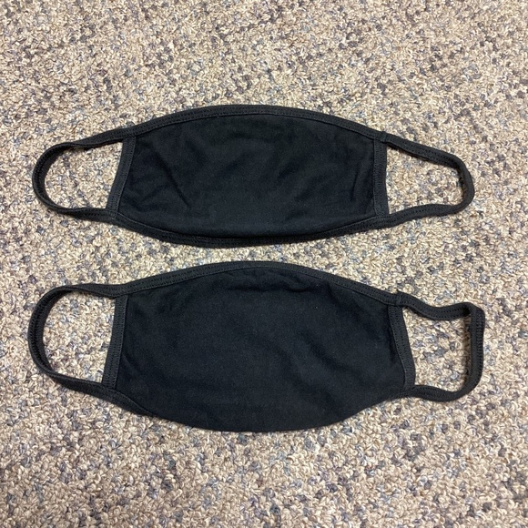 $2 Bundled * 2 Black Double Layer Face Masks * NWOT - Picture 1 of 4